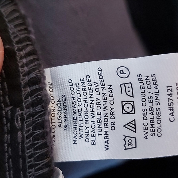 NWT Loft The Straight Crop Raw Hem Corduroy Pants Gray Size 28 - Picture 9 of 10